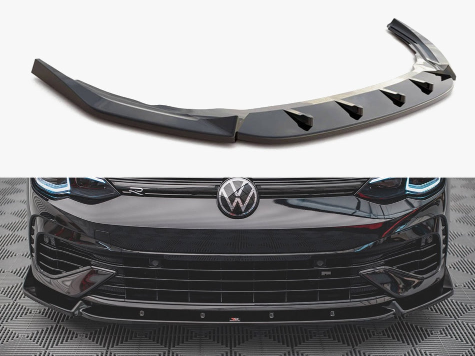 Maxton Design Front Splitter V.2 VW Golf R Mk8 - VW-GO-8-R-FD2G - Image 1