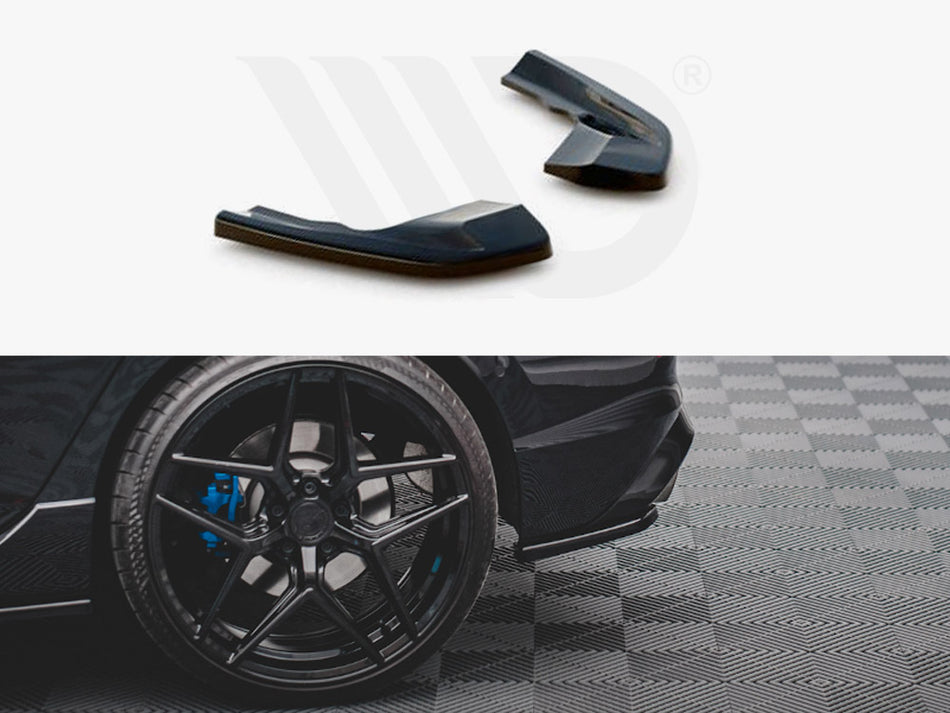 MAXTON DESIGN Rear Side Splitters V.1 Volkswagen Golf R Mk8 - Textured