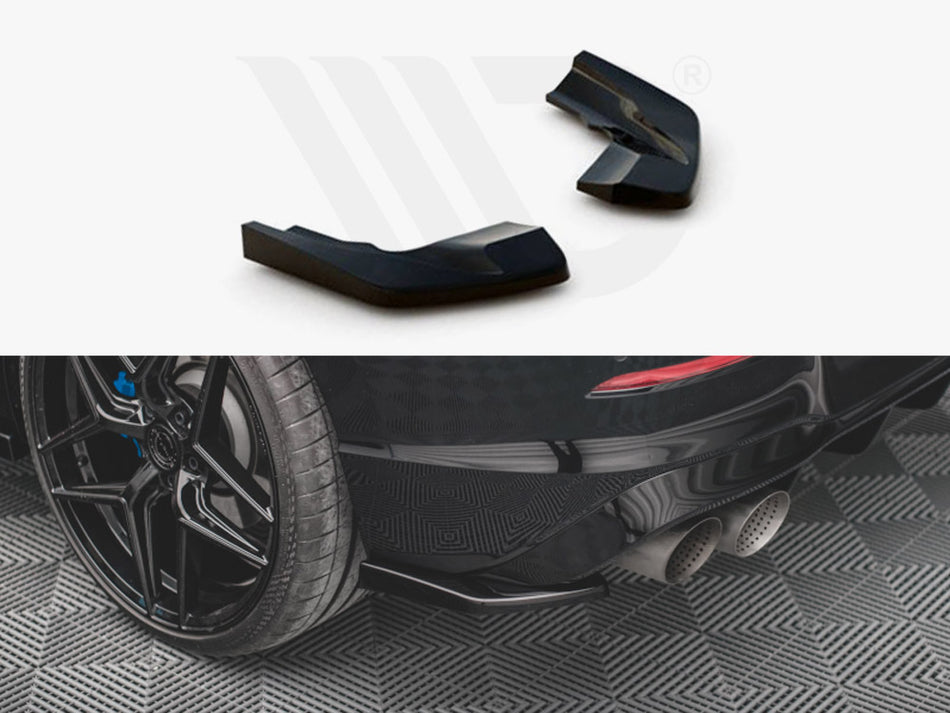 MAXTON DESIGN Rear Side Splitters V.2 VW Golf R Mk8 - Carbon Look