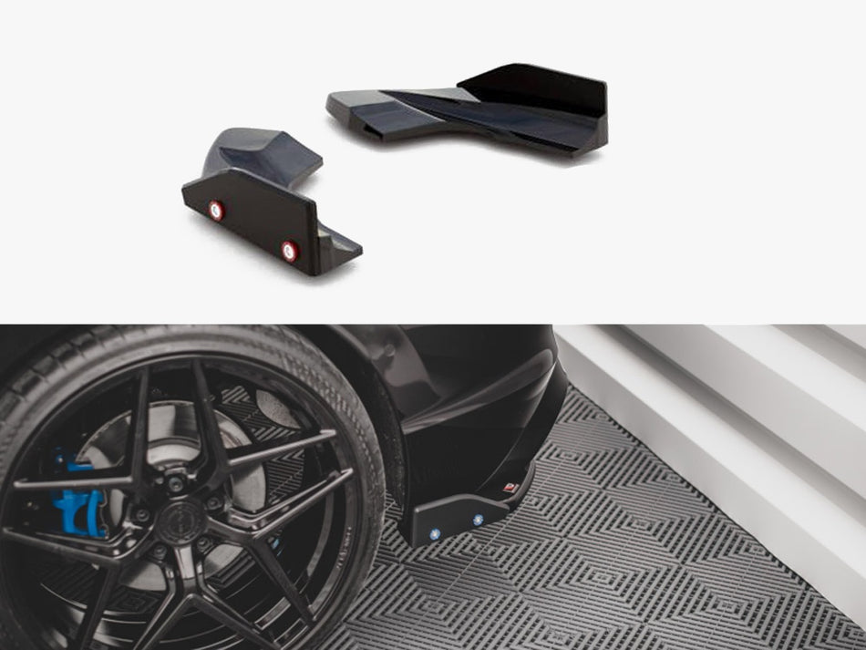 Maxton Design Rear Side Splitters V.2 + Flaps VW Golf R Mk8 - VW-GO-8-R-RSD2G+RSF - Image 1