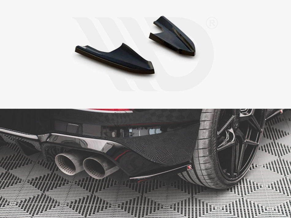 MAXTON DESIGN Rear Side Splitters V.3 VW Golf R Mk8 - Textured