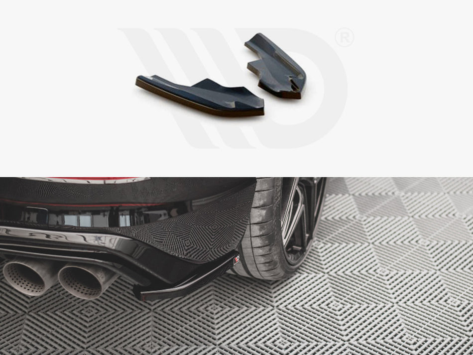 MAXTON DESIGN Rear Side Splitters V.4 VW Golf R Mk8 - Carbon Look
