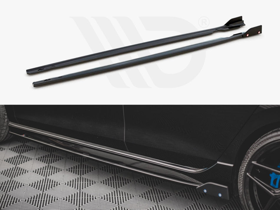 MAXTON DESIGN Side Skirts Diffusers V.2 + Flaps VW Golf R Mk8