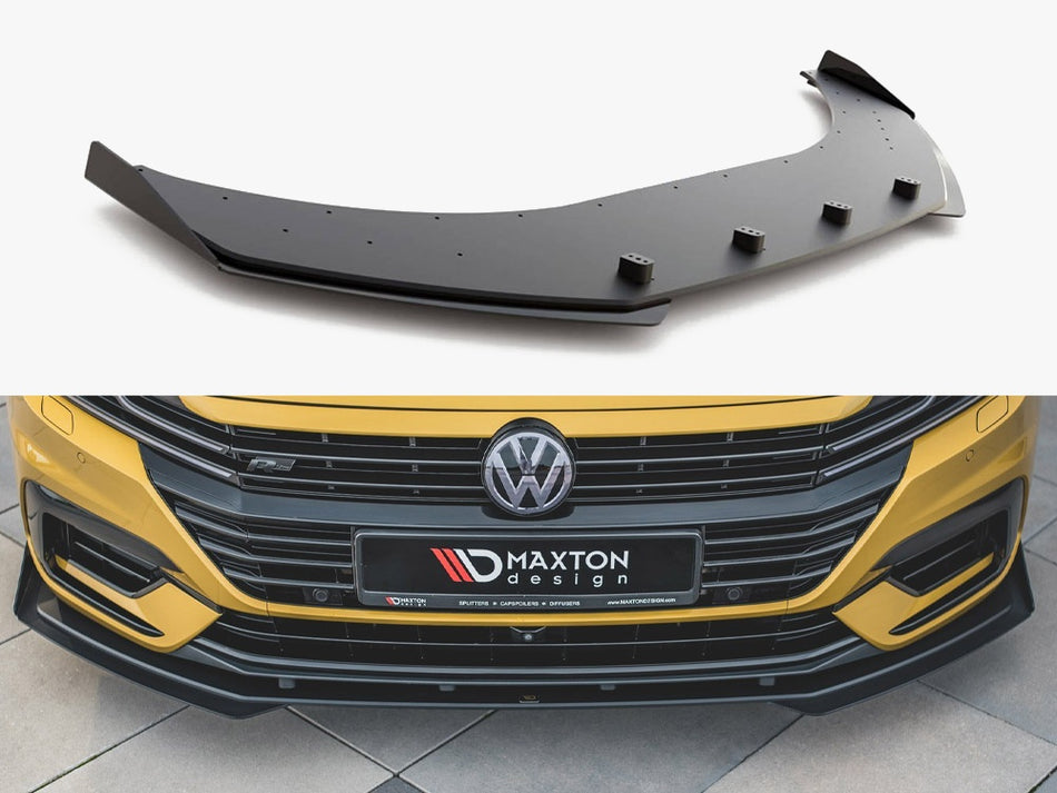 Maxton Design Street PRO Front Splitter + Flaps VW Arteon R-Line - VWAR1RLINECNC-FD1B+FSF1G - Image 1