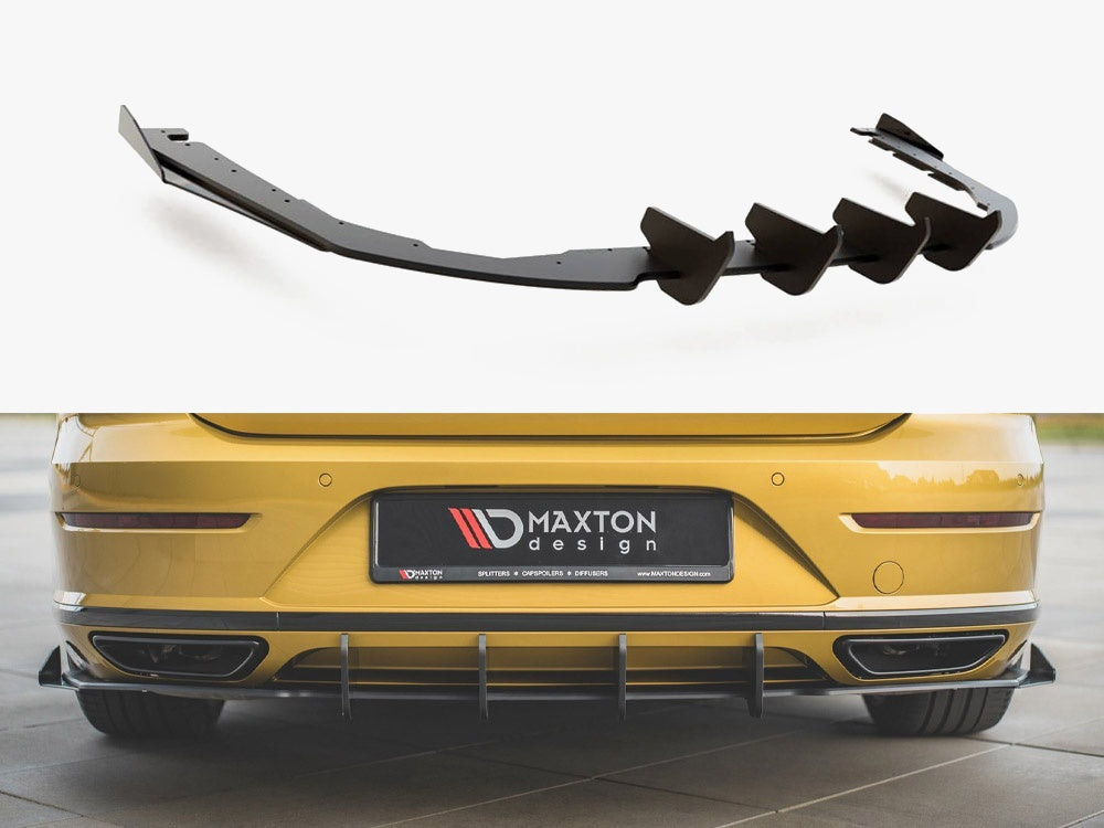 Maxton Design Street PRO Rear Diffuser + Flaps VW Arteon R-Line - VWAR1RLINECNC-RS1B+RSF1G - Image 1