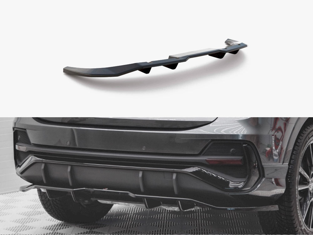Maxton Design Central Rear Splitter (Vertical Bars) Audi Q3 Sportback S-Line - AU-Q3-2-SLINE-SB-RD1G+RD2G - Image 1