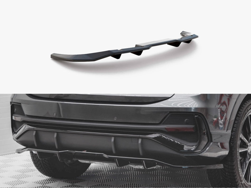 Maxton Design Central Rear Splitter (Vertical Bars) Audi Q3 Sportback S-Line - AU-Q3-2-SLINE-SB-RD1G+RD2G - Image 1