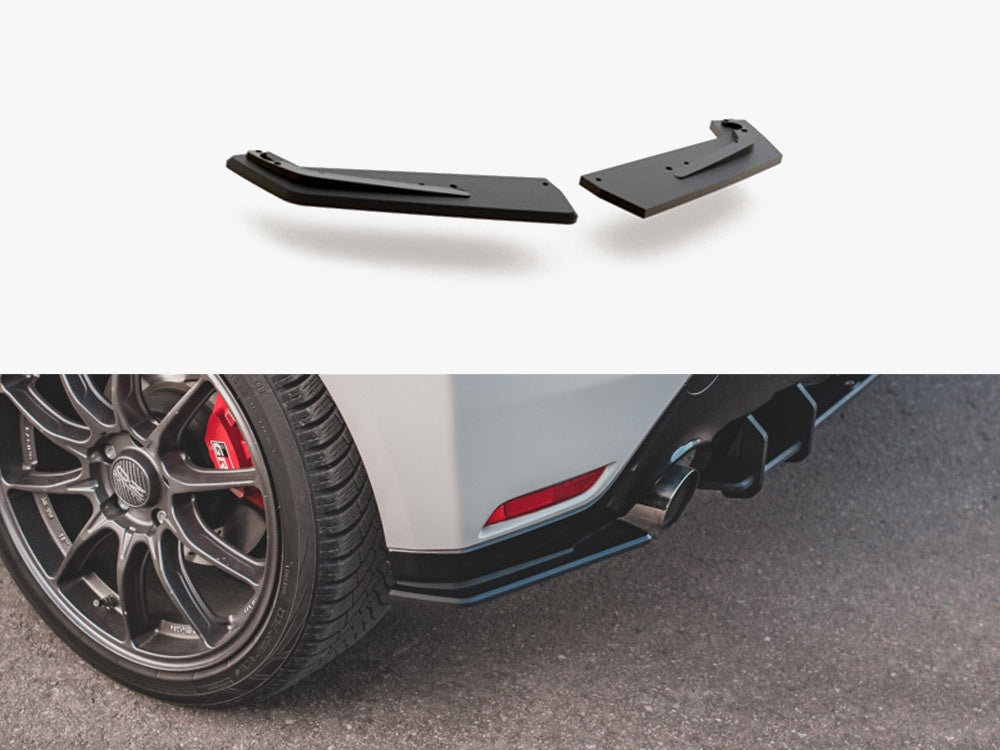 Maxton Design Street PRO Rear Side Splitters Toyota GR Yaris Mk4 - Black-Red - TOYA4GR4CNC-RSD1BRB - Image 1