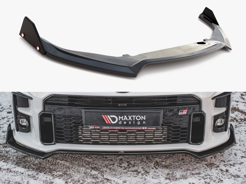 Maxton Design Front Splitter V.3 + Flaps Toyota GR Yaris Mk4 - TO-YA-4-GR4-FD3G+FSF - Image 1