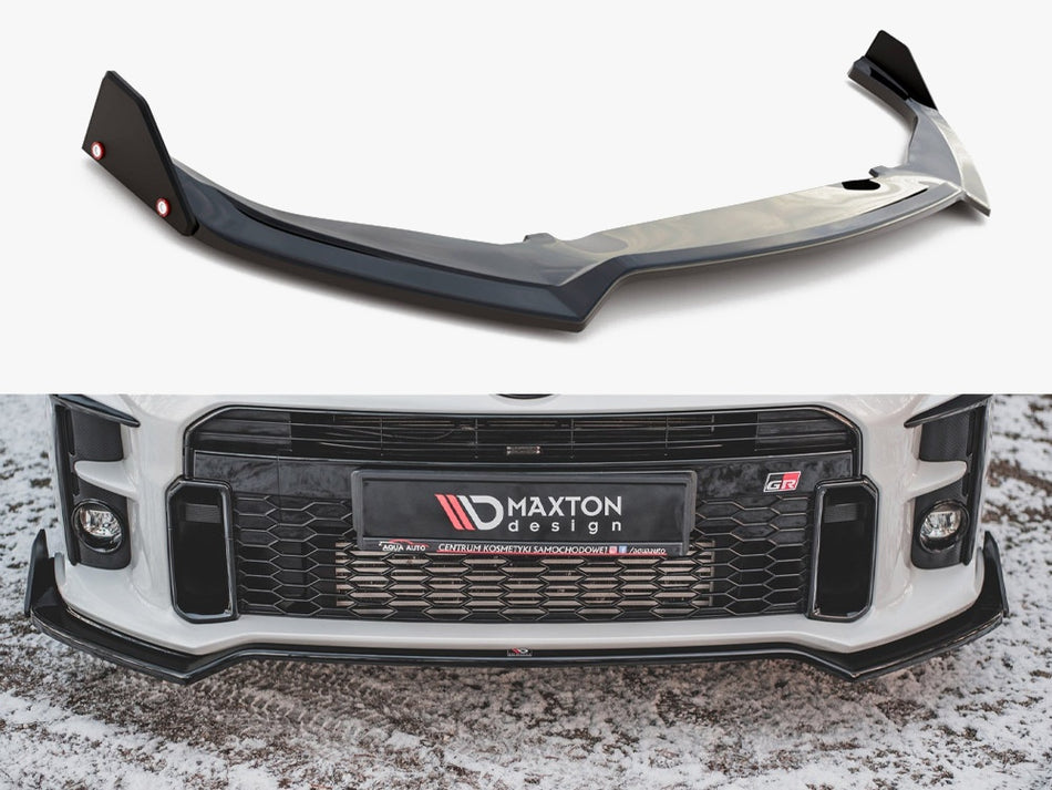 Maxton Design Front Splitter V.3 + Flaps Toyota GR Yaris Mk4 - TO-YA-4-GR4-FD3G+FSF - Image 1