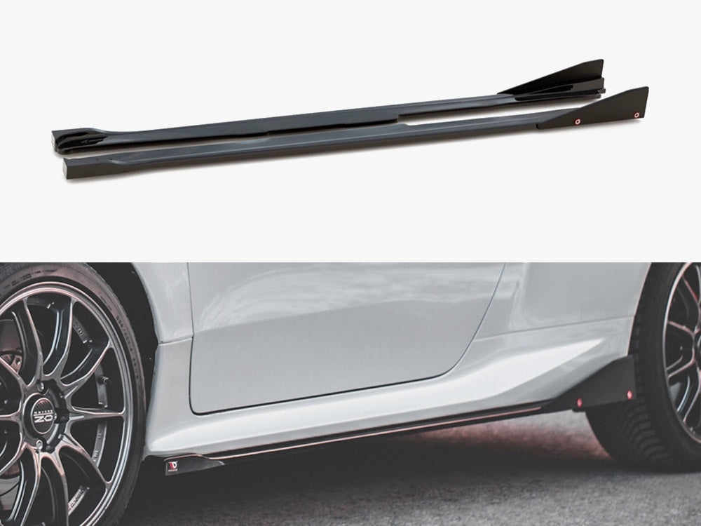 Maxton Design Side Skirts Diffusers V.2 + Flaps Toyota GR Yaris Mk4 - TO-YA-4-GR4-SD2G+SF - Image 1
