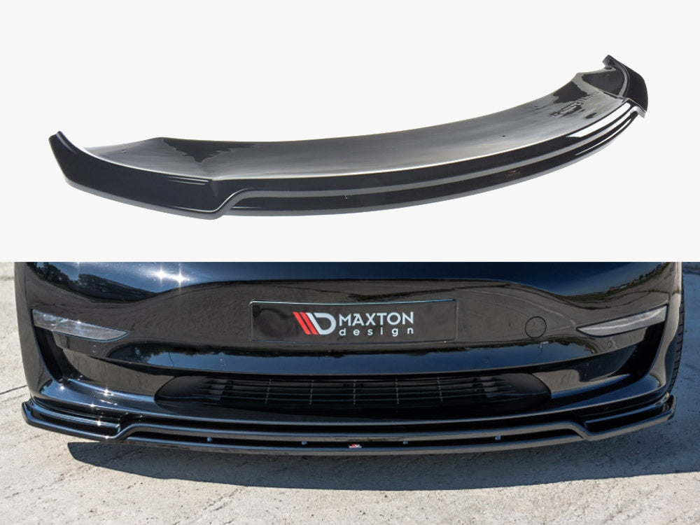 Maxton Design Front Splitter V.2 Tesla Model 3 - TE-MODEL3-1-FD2R+FD2G - Image 1