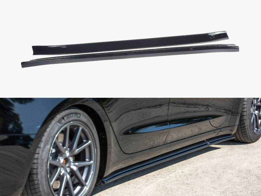 Maxton Design Side Skirts Diffusers Tesla Model 3 / Model 3 Performance Mk1 / Mk1 Facelift - TE-MODEL3-1-SD1G - Image 1