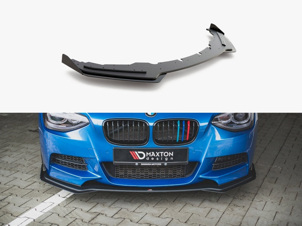Maxton Design Street PRO Front Splitter + Flaps BMW M135I F20 - BM1F20MCNC-FD1B+FSF1G - Image 1