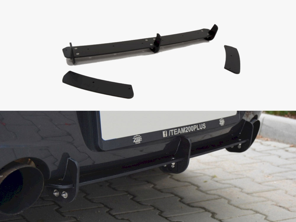 Maxton Design Rear Diffuser &amp; Rear Side Splitters BMW 1 F20/F21 M-Power (Preface) - BM-1-F20-M-CNC-RS1A - Image 1