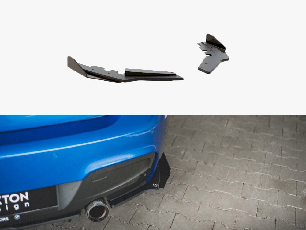 Maxton Design Street PRO Rear Side Splitters + Flaps BMW M135I F20 - BM1F20MCNC-RSD1B+RSF1G - Image 1