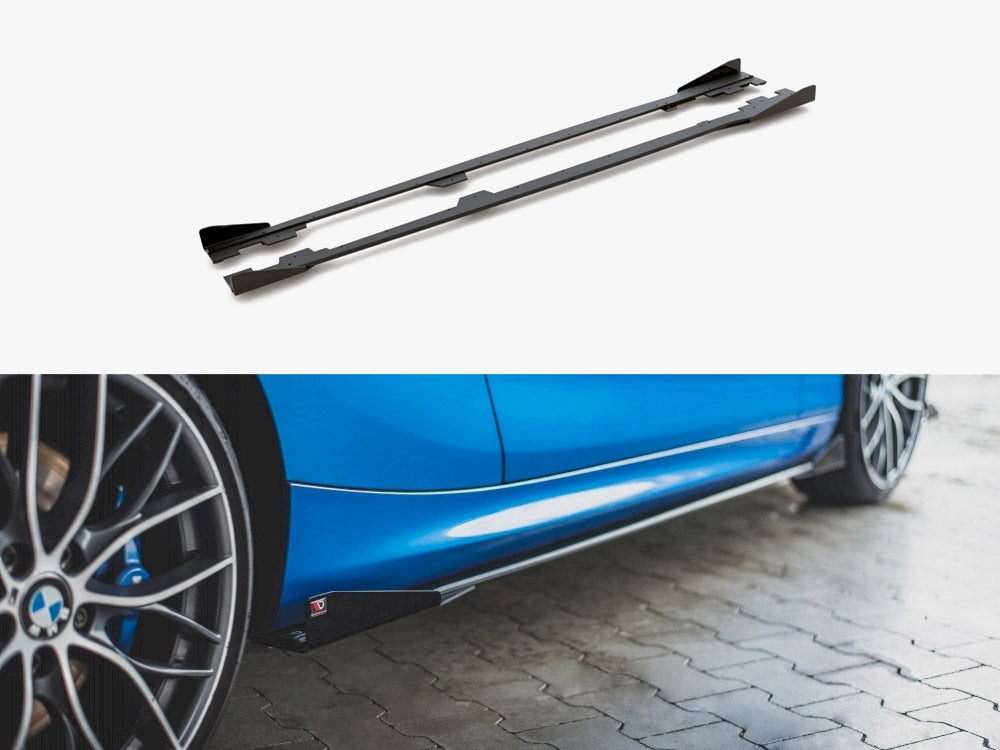 Maxton Design Street PRO Side Skirts Diffusers + Flaps BMW 1 F21 M135i / M140i / M-Pack - BM1F20MCNC-SD1B+SRF1G - Image 1