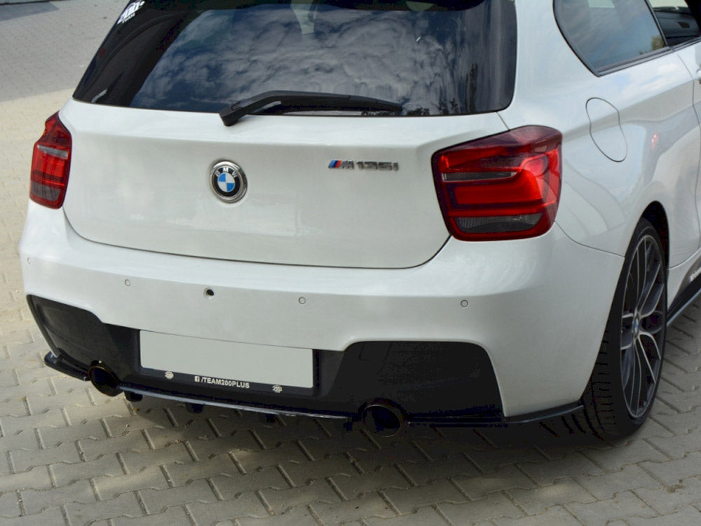 Maxton Design Central Rear Splitter (Vertical Bars) BMW 1 F20 / F21 - Textured - BM-1-F20-M-RD1+RD2T - Image 2