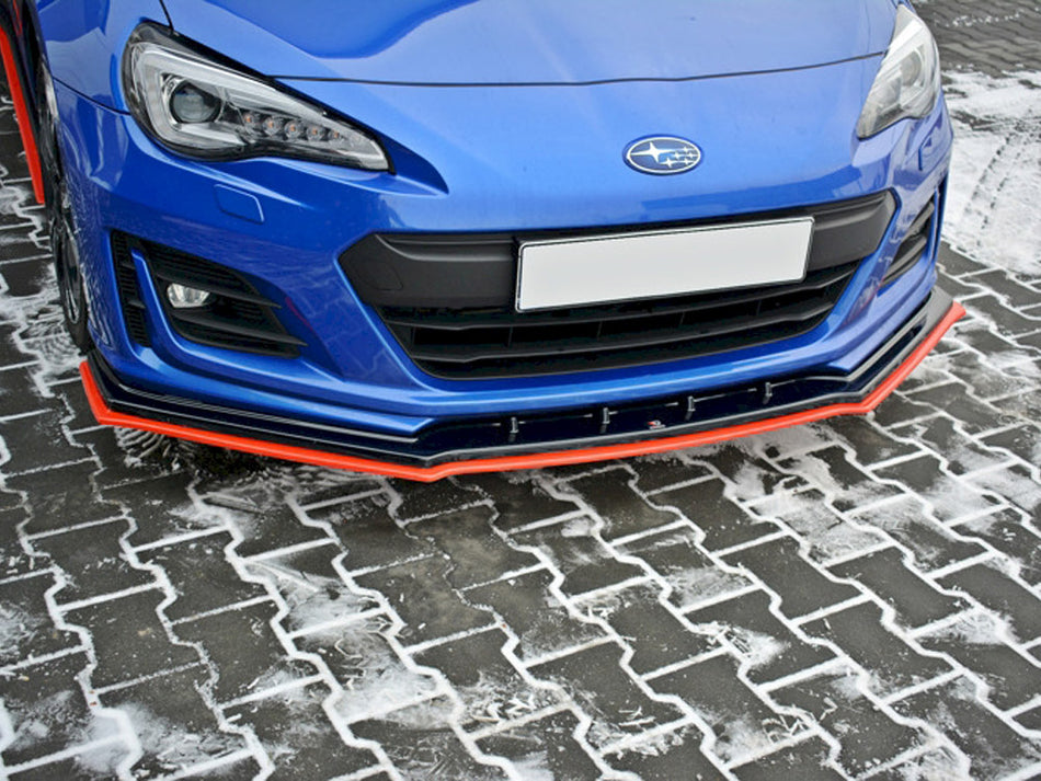 Maxton Design Front Splitter V.4 Subaru BRZ Mk1 Facelift - SU-BRZ-1F-FD1G+FD1RRED - Image 2