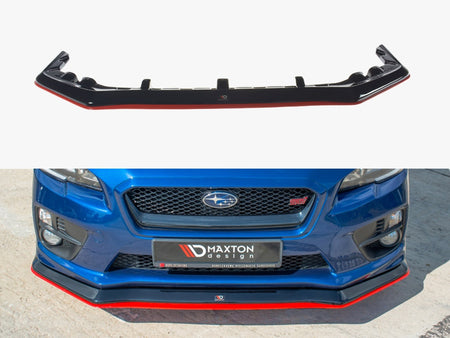 Maxton Design Front Splitter V.3 Subaru WRX STI - SUIM4WRXSTI-FD1G+FD1RRED - Image 1