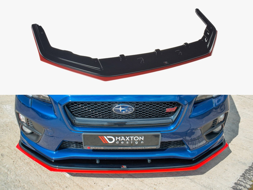 Maxton Design Front Splitter V.4 Subaru WRX STI - SUIM4WRXSTI-FD2G+FD2RRED - Image 1
