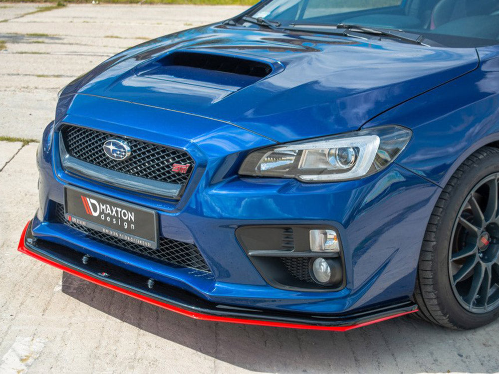 Maxton Design Front Splitter V.4 Subaru WRX STI - SUIM4WRXSTI-FD2G+FD2RRED - Image 3