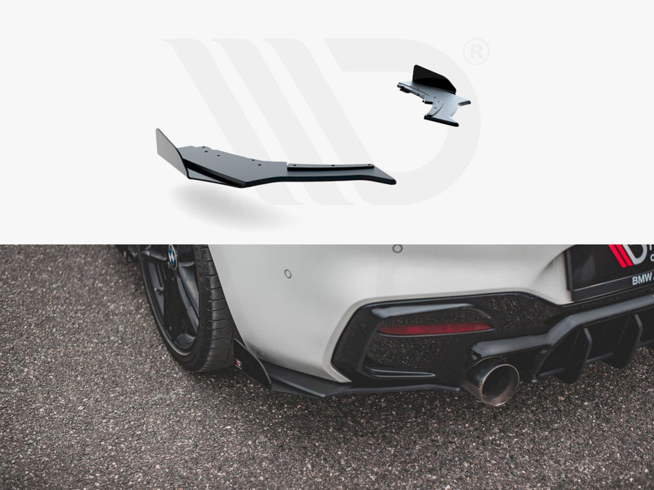 MAXTON DESIGN Street PRO Rear Side Splitters V.3 + Flaps BMW 1 F20 M140i