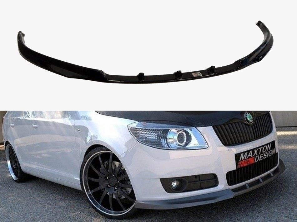 Maxton Design Front Splitter Skoda Fabia II (Preface Model, Standard Bumper) - SK-FA-2-FD1G - Image 1