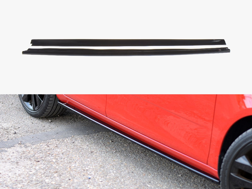 Side Skirts Diffusers Skoda Fabia MK2 RS (2010-2014) - Textured