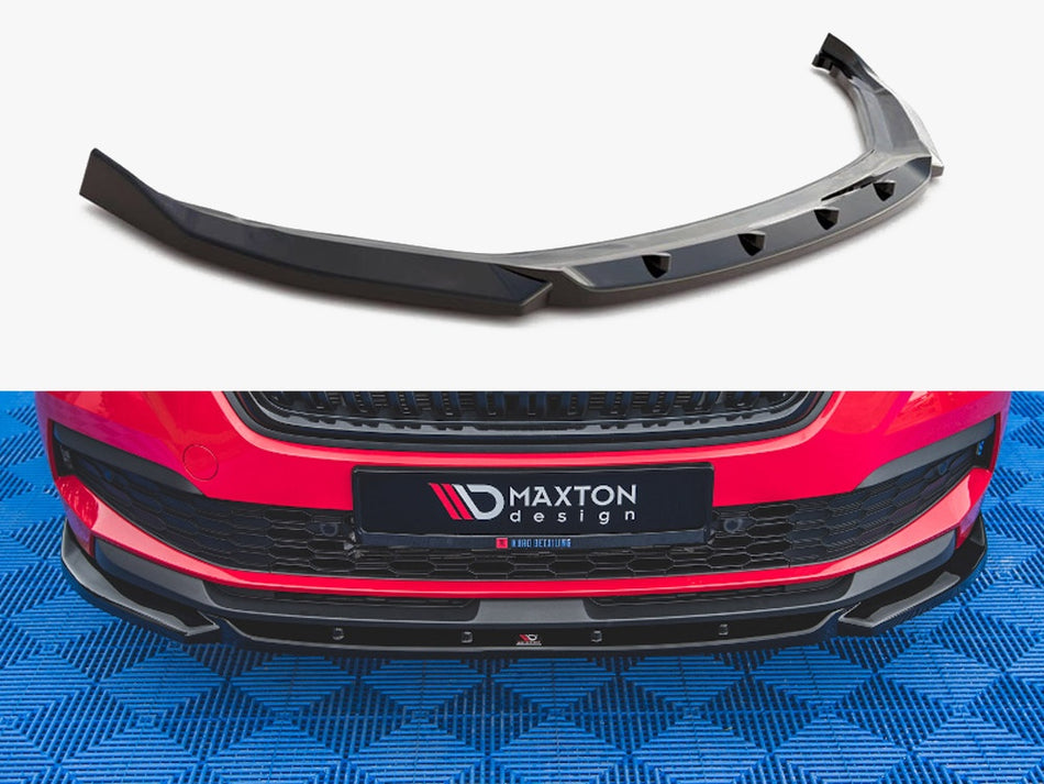 Maxton Design Front Splitter V1 Skoda Kamiq (2019-) - Carbon Look - SK-KM-1-FD1C - Image 1