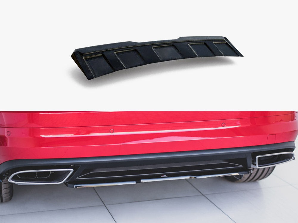 Central Rear Splitter Skoda Kodiaq RS - Textured