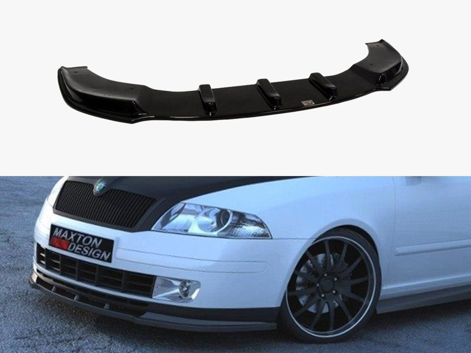 Maxton Design Front Splitter Octavia 2 Preface Model, Standard Bumper - Carbon Look - SK-OC-2-FD1C - Image 1
