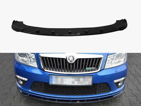 Maxton Design Front Splitter V.1 Skoda Octavia MK2 VRS Facelift (2008-2013) - SK-OC-2F-RS-FD1G - Image 1