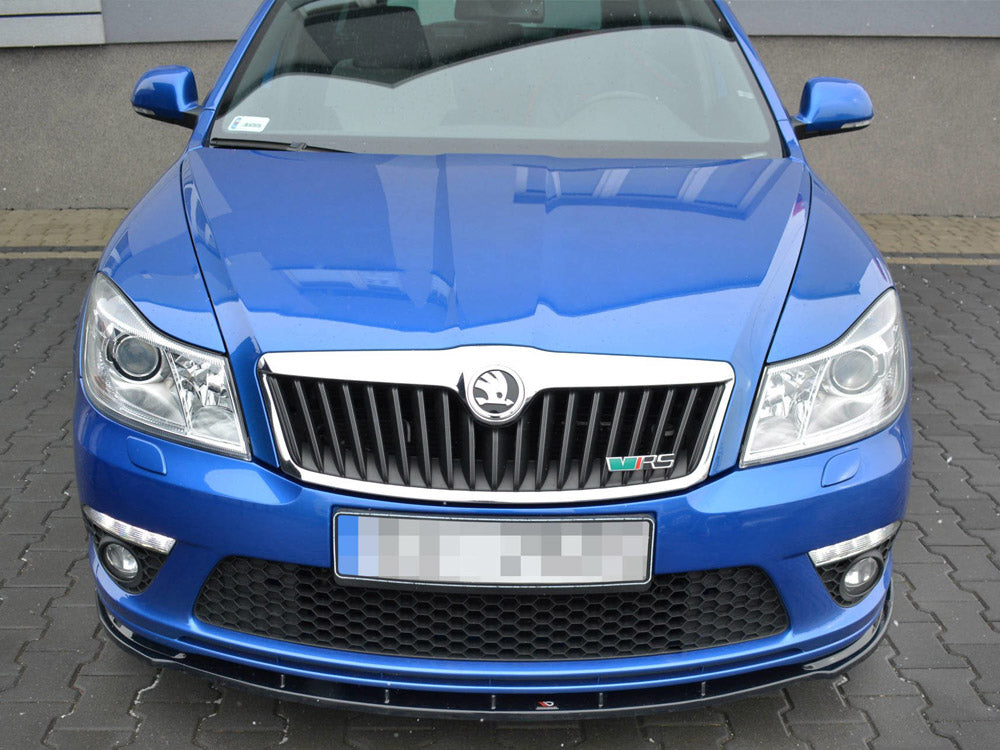 Maxton Design Front Splitter V.1 Skoda Octavia MK2 VRS Facelift (2008-2013) - SK-OC-2F-RS-FD1G - Image 2