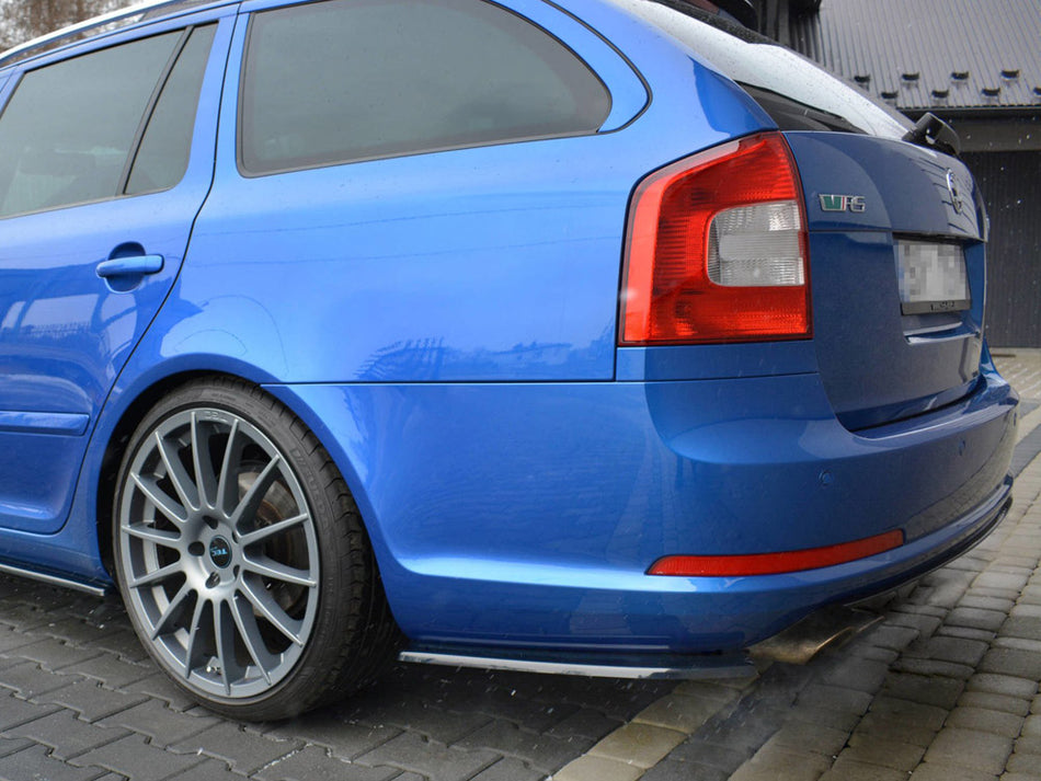 Maxton Design Rear Side Splitters Skoda Octavia Mk2 VRS Estate Facelift - SK-OC-2F-RS-K-RSD1G - Image 2