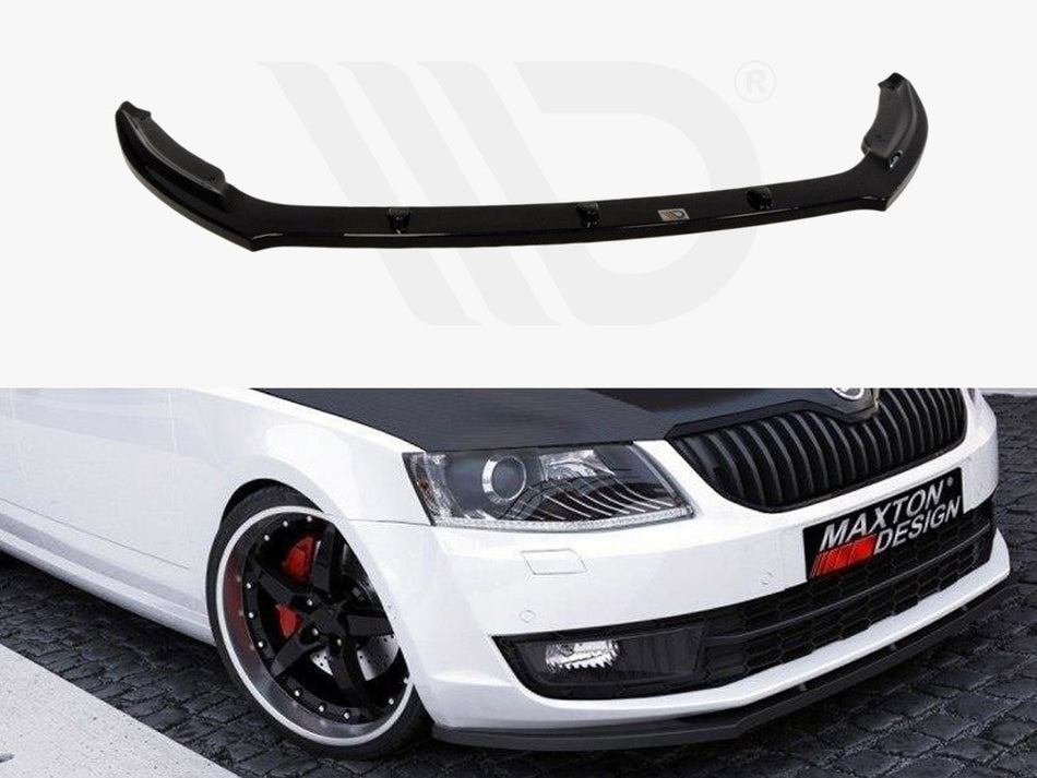 MAXTON DESIGN Front Splitter V.2 Skoda Octavia III - Textured