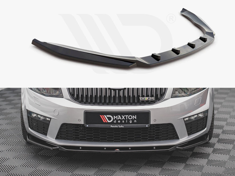 MAXTON DESIGN Front Splitter V.4 Skoda Octavia RS Mk3 (2013-2016)