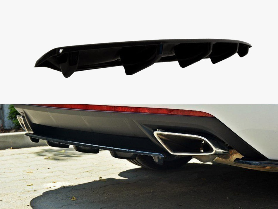 Maxton Design Central Rear Splitter Skoda Octavia VRS MK3/ MK3.5 Hatchback/ Estate - SK-OC-3/3F-RS-RD1+RD2G - Image 1
