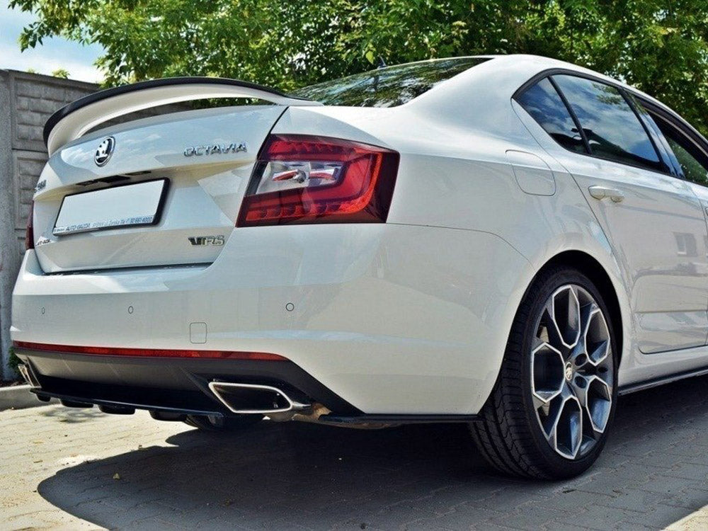 Maxton Design Central Rear Splitter Skoda Octavia VRS MK3/ MK3.5 Hatchback/ Estate- Textured - SK-OC-3/3F-RS-RD1+RD2T - Image 2