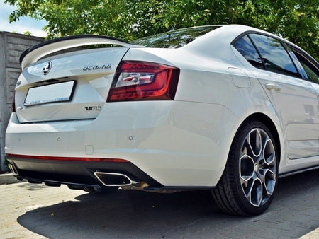 Maxton Design Central Rear Splitter Skoda Octavia VRS MK3/ MK3.5 Hatchback/ Estate- Textured - SK-OC-3/3F-RS-RD1+RD2T - Image 2