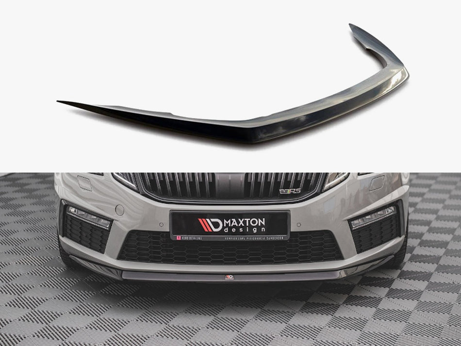 Front Splitter V.1 Skoda Octavia RS MK3 Facelift (2016-2019) - Carbon Look
