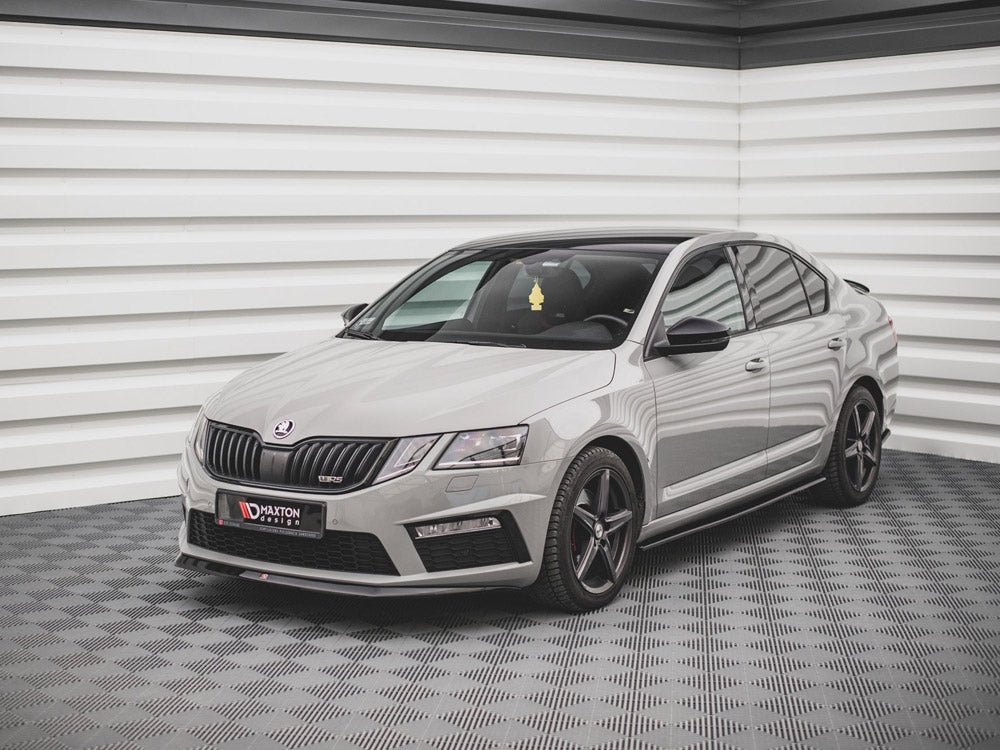 Front Splitter V.1 Skoda Octavia RS MK3 Facelift (2016-2019) - Carbon Look