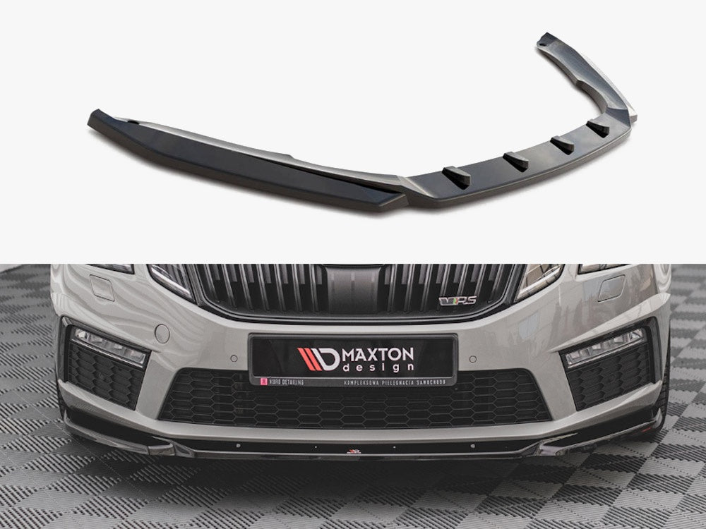 Maxton Design Front Splitter V.3 Skoda Octavia RS Mk3 Facelift (2016-2019) - SK-OC-3F-RS-FD3G - Image 1