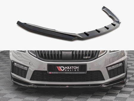 Maxton Design Front Splitter V.3 Skoda Octavia RS Mk3 Facelift (2016-2019) - SK-OC-3F-RS-FD3G - Image 1