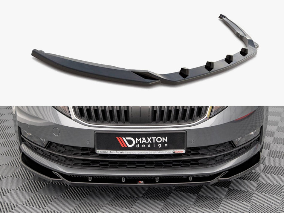 Maxton Design Front Splitter V.2 Skoda Octavia MK3 Facelift (2016-2020) - SK-OC-3F-FD2G - Image 1