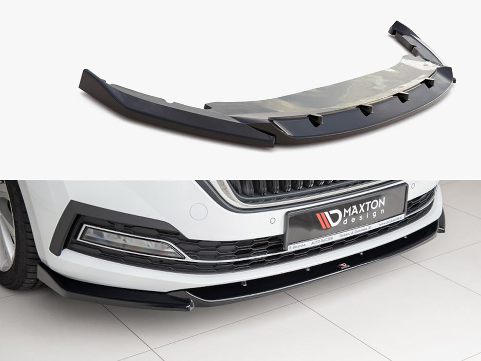 Front Splitter V1 Skoda Octavia MK4 (2019-) - Carbon Look