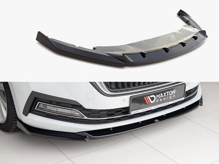 Maxton Design Front Splitter V.1 Skoda Octavia Mk4 - SK-OC-4-FD1G - Image 1