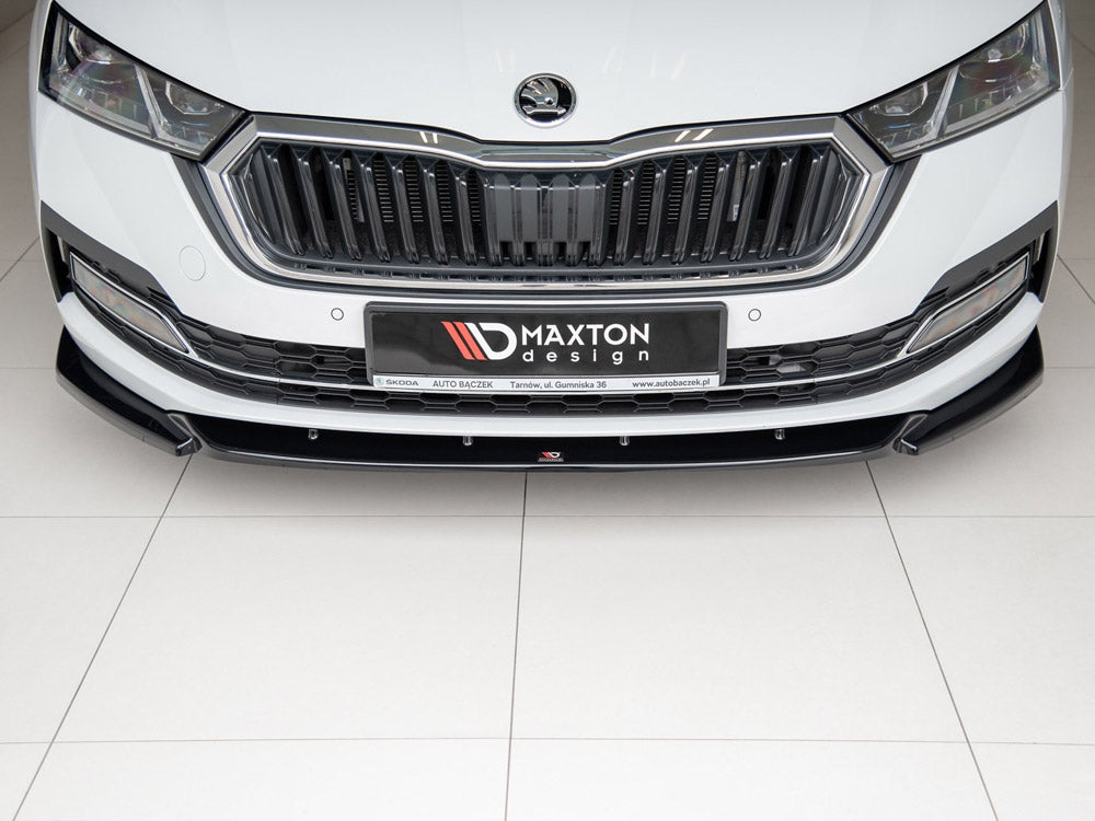 Maxton Design Front Splitter V1 Skoda Octavia MK4 (2019-) - Carbon Look - SK-OC-4-FD1C - Image 3