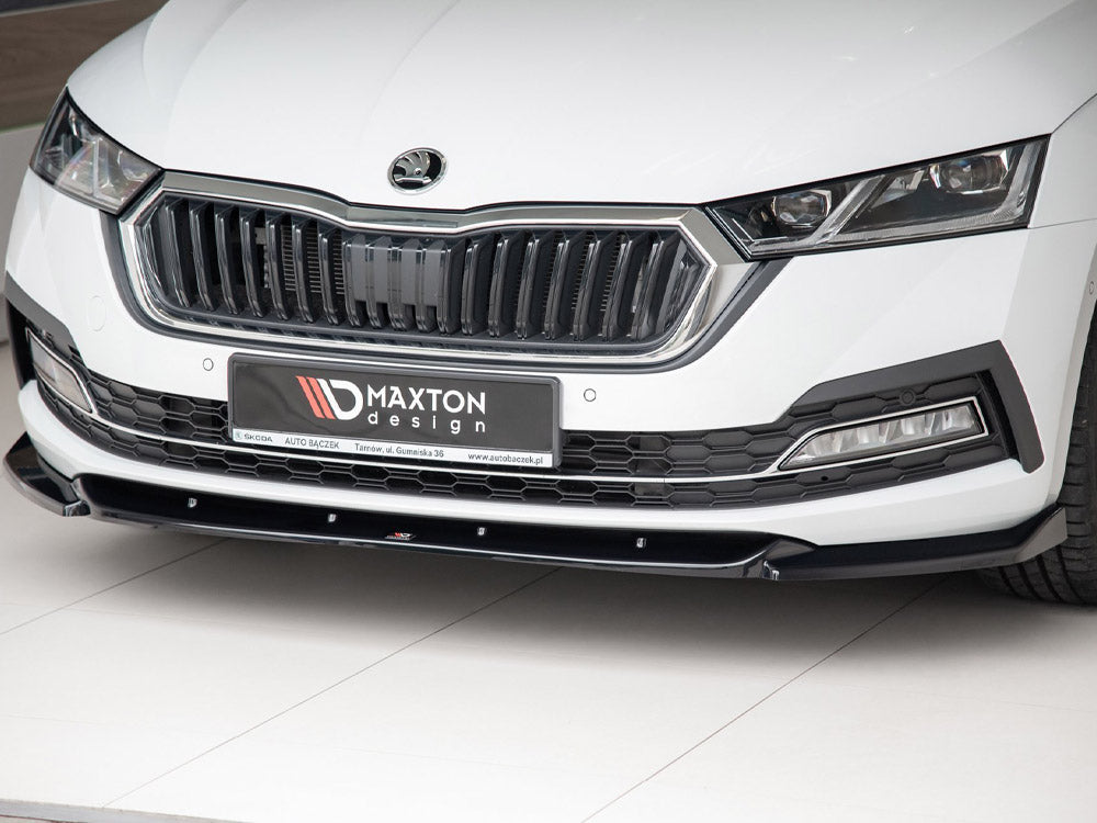 Maxton Design Front Splitter V1 Skoda Octavia MK4 (2019-) - Carbon Look - SK-OC-4-FD1C - Image 2
