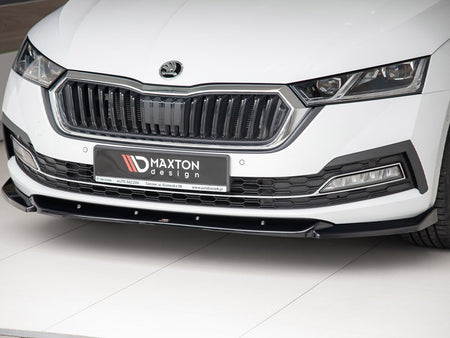 Maxton Design Front Splitter V1 Skoda Octavia MK4 (2019-) - Carbon Look - SK-OC-4-FD1C - Image 2